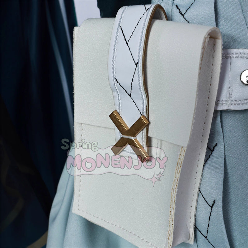 Monenjoy 鳴潮 シャコンヌ コスプレ衣装　緑色ドレス+パンツ+ヘッドドレス付属 ゲームカラー完全再現 ブーツ別売