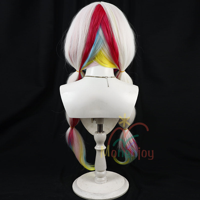 Monenjoy 魔法少女ノ魔女裁判　城ケ崎ノア　ロングかつら,　 かつら　80cm　囚人番号661　通気性　コスプレ　ふんわり　自然感　まのさば ウィッグ　鬘　コスプレ道具