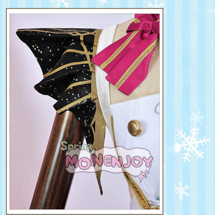 Monenjoy 原神 Escoffier エスコフィエ コスプレ衣装　3d樹脂尻尾付　イベント　絢爛のフレーバー　Genshin Impact　コスチュームGS1426　 - Monenjoy