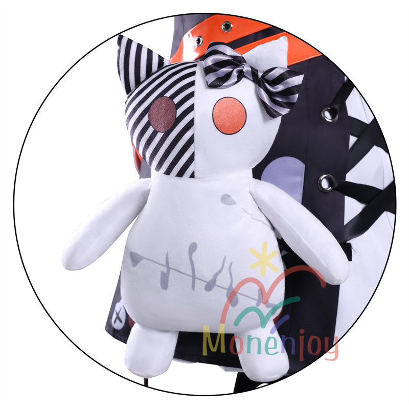 Monenjoy　魔法少女ノ魔女裁判　沢渡ココ　コスプレ衣装　髪飾付　実況者 猫耳のヘッドフォン　孤独な配信者　翼＋ぬいぐるみ付　ワンピース　仮装　イベント　