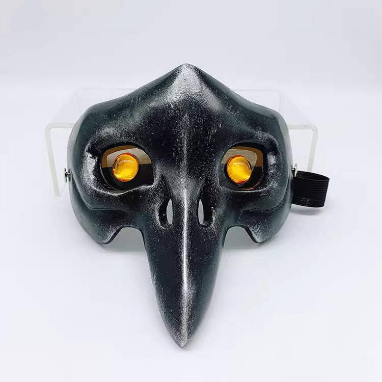 Monenjoy ツイステッドワンダーランド ツイステ コスプレ道具　学園長の仮面 マスク ディア・クロウリー カラス 鴉 PU製　撮影道具　コスチューム　イベント　仮装　ハロウィン　学園祭　周年祭　おもちゃ - Monenjoy