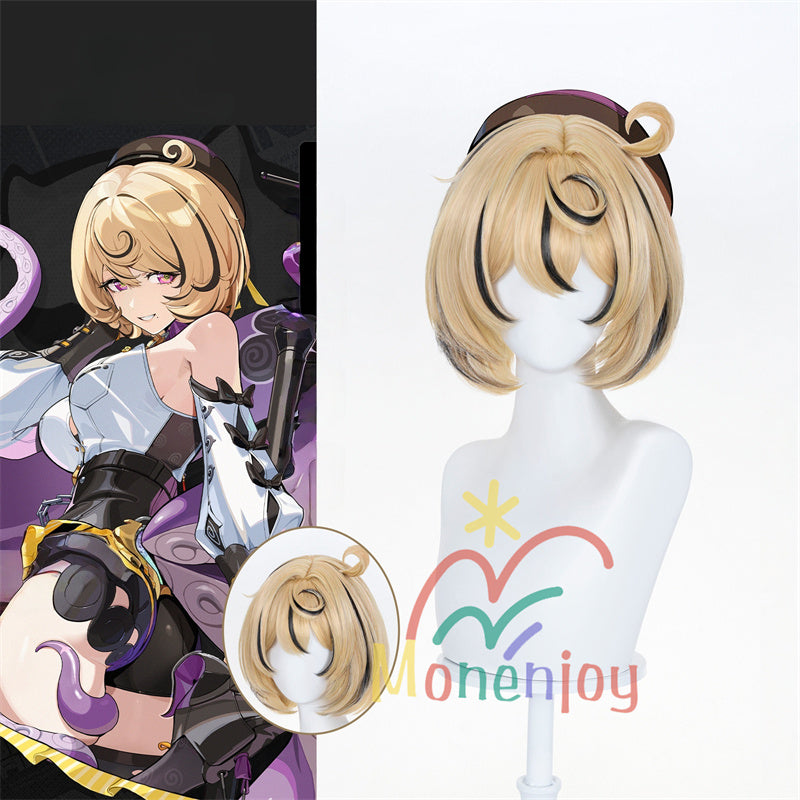 Monenjoy　ゼンレゼンレスゾーンゼロ イドリー ウィッグ　カツラ　34cm　ゼンゼロ／ZZZ　鬘　アクセサリー　コスプレ道具　