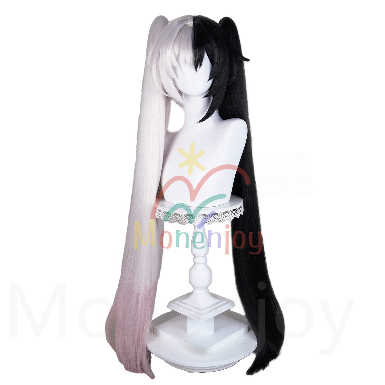 Monenjoy　崩壊スターレイル　火花大会　ウィッグ　カツラ　コスプレ道具　本体約30cm　付け毛のポニーテール長100cm　耐熱ウィッグ　イベント MONENJOY