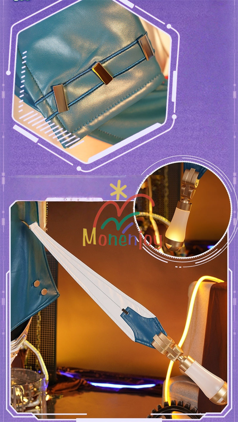 納品一掃セール！売り切れ次第終了 Monenjoy  原神 イネファ コスプレ衣装　Ineffa ロボット　イヤホーン＋帽子＋腿カバー付　 完全再現コスプレ 新星の駆動 ロボ娘 ハロウィン