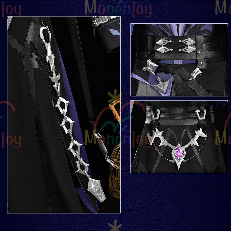 Monenjoy　原神 フリンズ　コスプレ衣装　Genshin　ライトキーパー　雷元素　 初期衣装—夜想曲　闇影と灯り　 コスチューム　ナド・クライ　