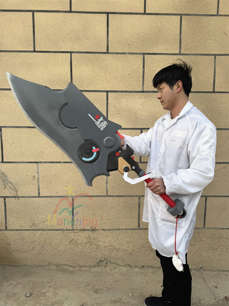 Monenjoy ゼンゼロ ザオ　コスプレ道具　照　武器モデル　ゼンレスゾーンゼロ　1.2ｍと1.4ｍ　モチーフ武器  斧・長剣変形 EVA+木質