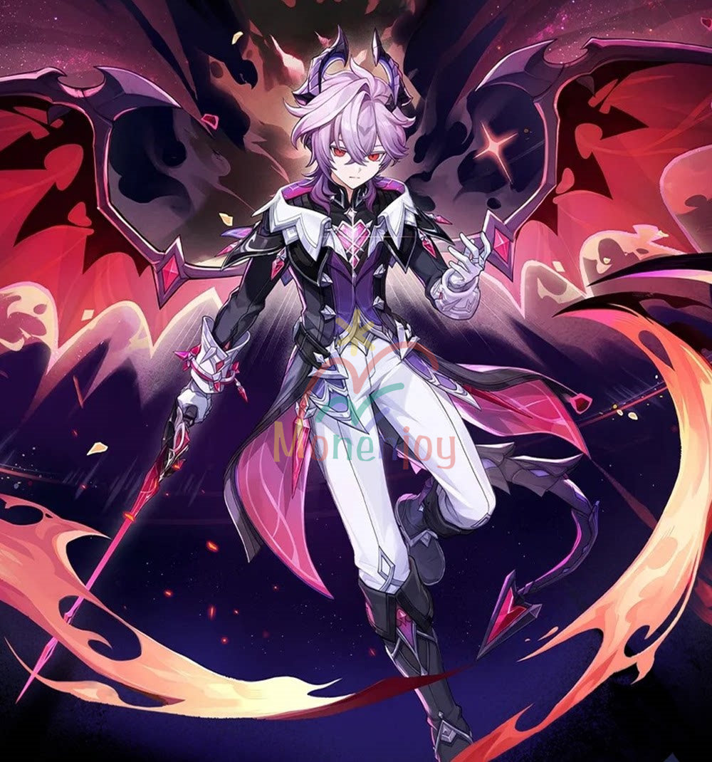 Monenjoy　原神　ドゥリン/Durin　コスプレ衣装 　翼＋尻尾追加　Genshin Impact　 初期衣装—星の贈り物　魔女会　コスチューム　 MONENJOY