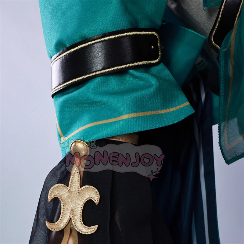 Monenjoy 鳴潮 シャコンヌ コスプレ衣装　緑色ドレス+パンツ+ヘッドドレス付属 ゲームカラー完全再現 ブーツ別売