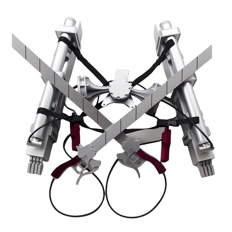 Monenjoy 進撃の巨人 立体機動装置 調査兵団 エレン・イェーガー コスプレ道具 1/1で立体化 PVC EVA ワイヤーの射出装置 道具 レプリカ 武器 花火大会 学園祭 ハロウィン 漫画 コスプレ 撮影道具 おもちゃ - Monenjoy