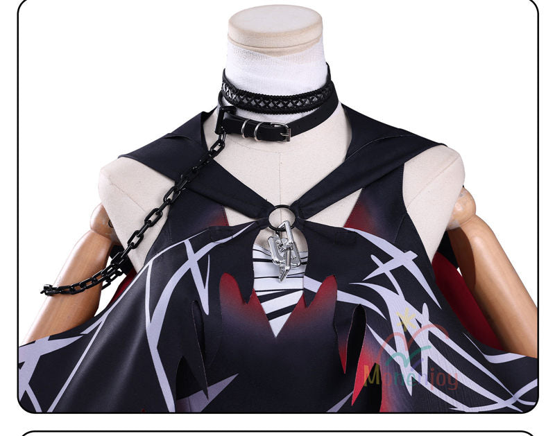 Monenjoy　 魔法少女ノ魔女裁判　紫藤アリサコスプレ衣装　囚人番号666　コスチューム　イベント　ドレス