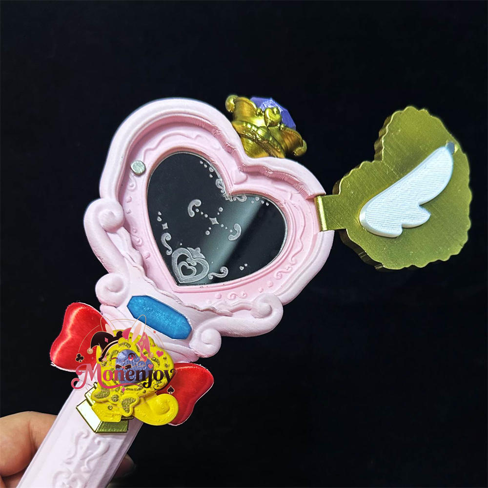 Monenjoy　名探偵プリキュア　たんプリ　明智 あんな　 コスプレ 　キュアアンサー　手持ち物　　プリキットミラールーペ 　PLA材質＋アクリル　萌えグッズ　22cm　イベント撮影道具　コスプレ小物　  2種類モード対応 MONENJOY