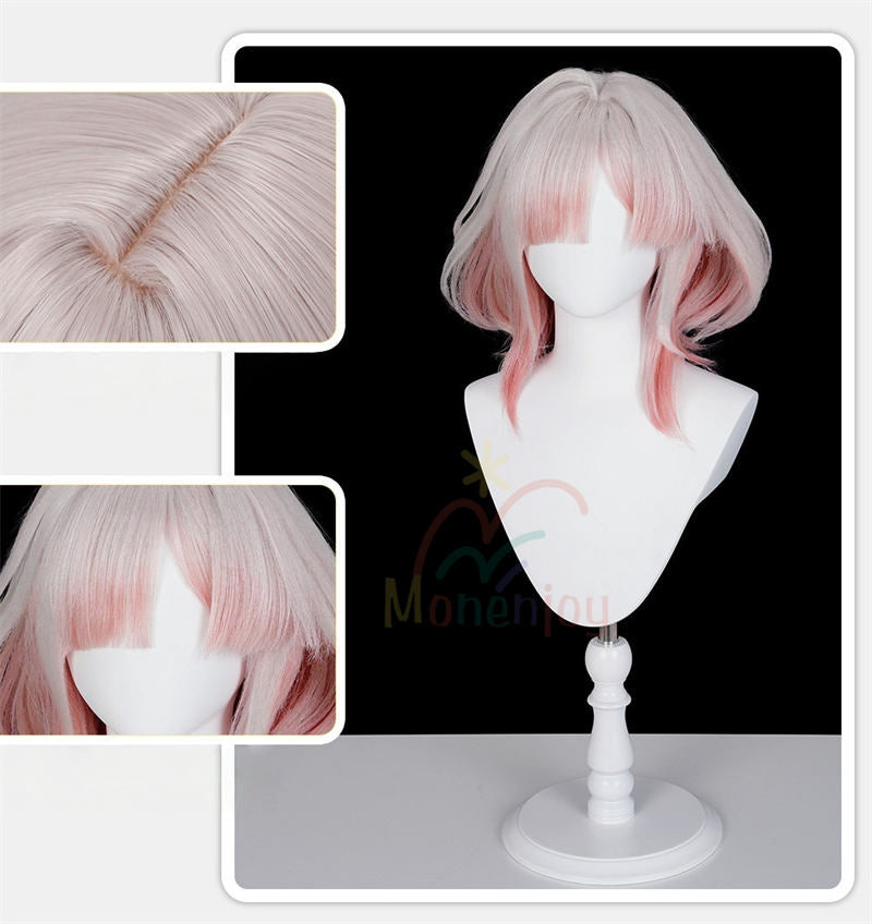 Monenjoy　アークナイツ：エンドフィールド　 弭弗　ウィッグ　42cm　カツラ　コスプレ用道具　鬘　耐熱ウィッグ　