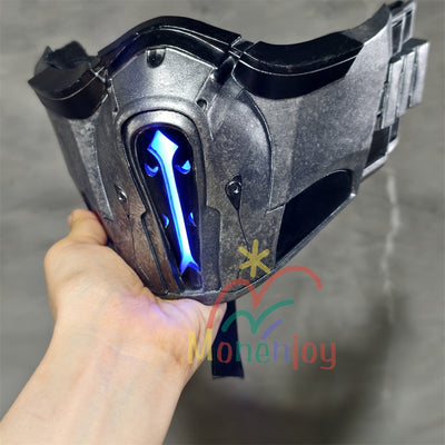 Monenjoy　モータルコンバット　ナイトウルフ　マスク　20*13cm　250g　FRP材質　コスプレ道具　Nightwolf　忍者　武器モデル　 MONENJOY
