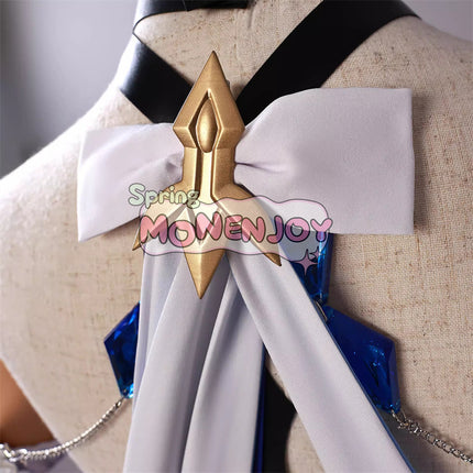 Monenjoy Genshin Impact Skirk Cosplay Costume with 3D Resin Accessories, Ships Same Day, Great Value when Purchased as a Set