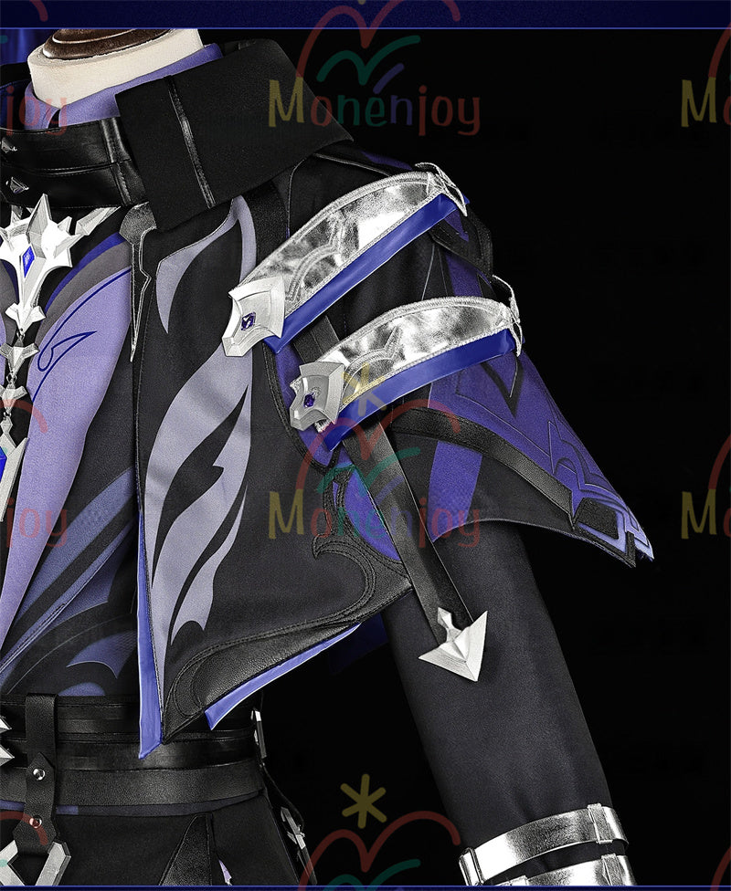 Monenjoy　原神 フリンズ　コスプレ衣装　Genshin　ライトキーパー　雷元素　 初期衣装—夜想曲　闇影と灯り　 コスチューム　ナド・クライ　