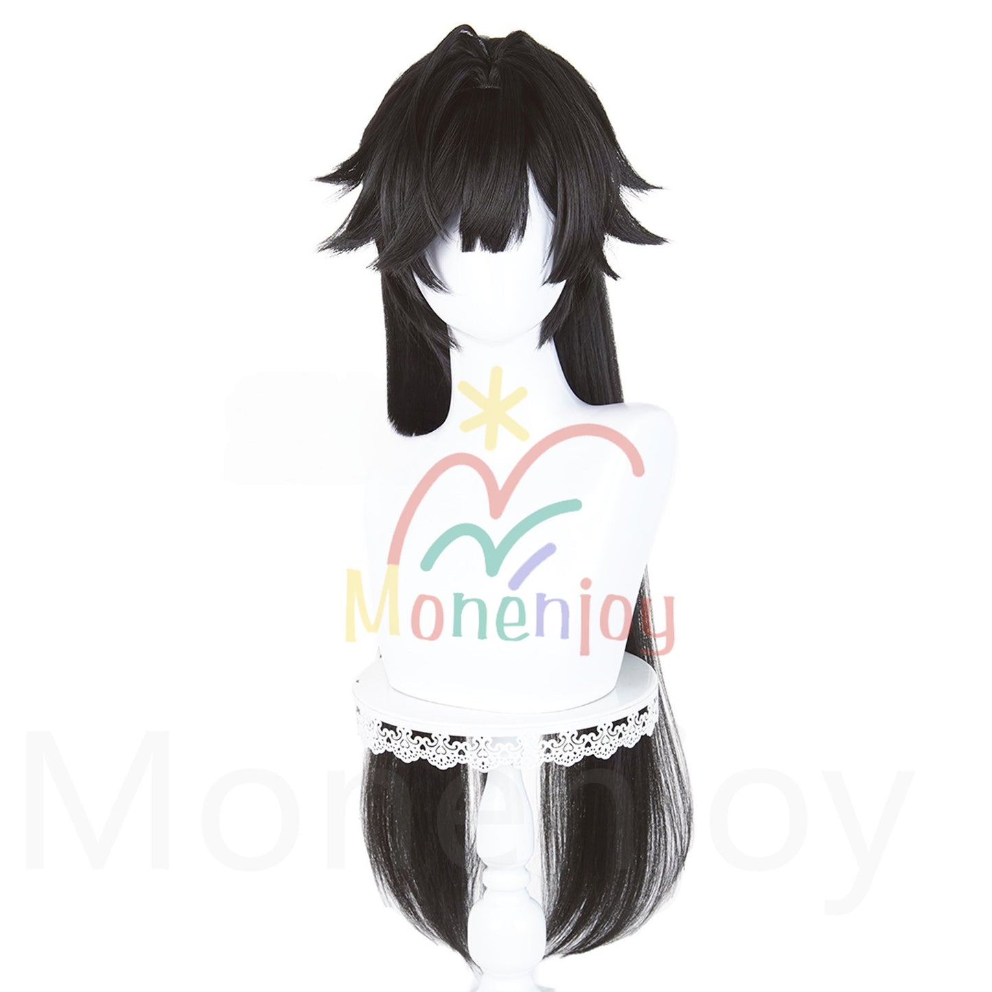 Monenjoy　アークナイツ　エンドフィールド　 チェン・センユー　 ウィッグ　長83cm　カツラ　コスプレ道具　耐熱ウィッグ MONENJOY