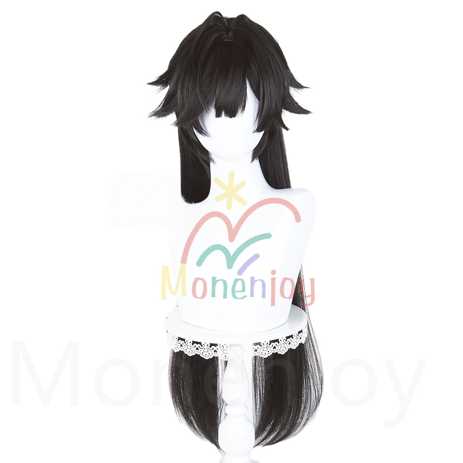 Monenjoy　アークナイツ　エンドフィールド　 チェン・センユー　 ウィッグ　長83cm　カツラ　コスプレ道具　耐熱ウィッグ MONENJOY