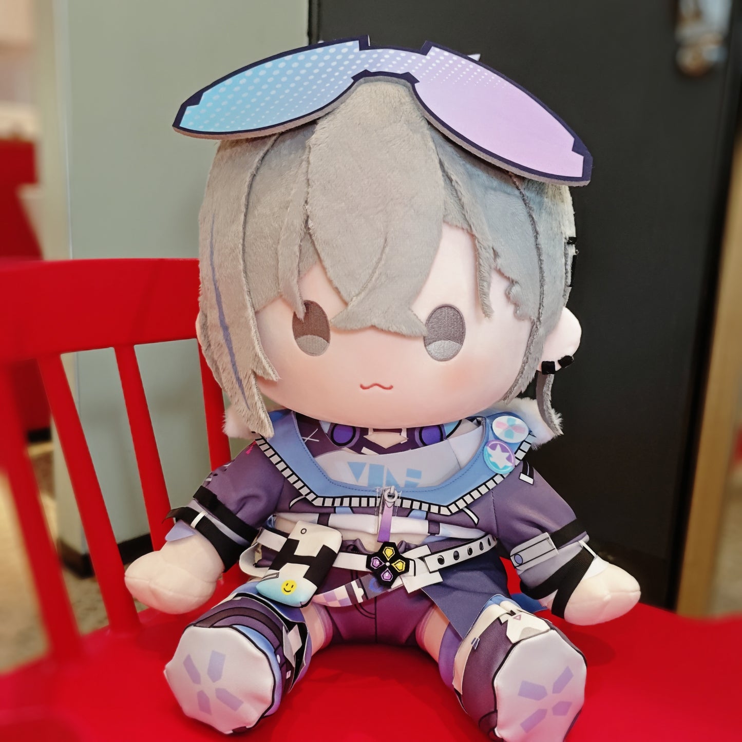 Monenjoy 崩壊スターレイル 銀狼 ぬいぐるみ　ぎんろう 着せ替え可能　綿人形 40cm　ぬいぐるみ　（座り姿勢タイプ） 同人ハンドメイドドール【予約販売・ロット別発送】 中国輸入品