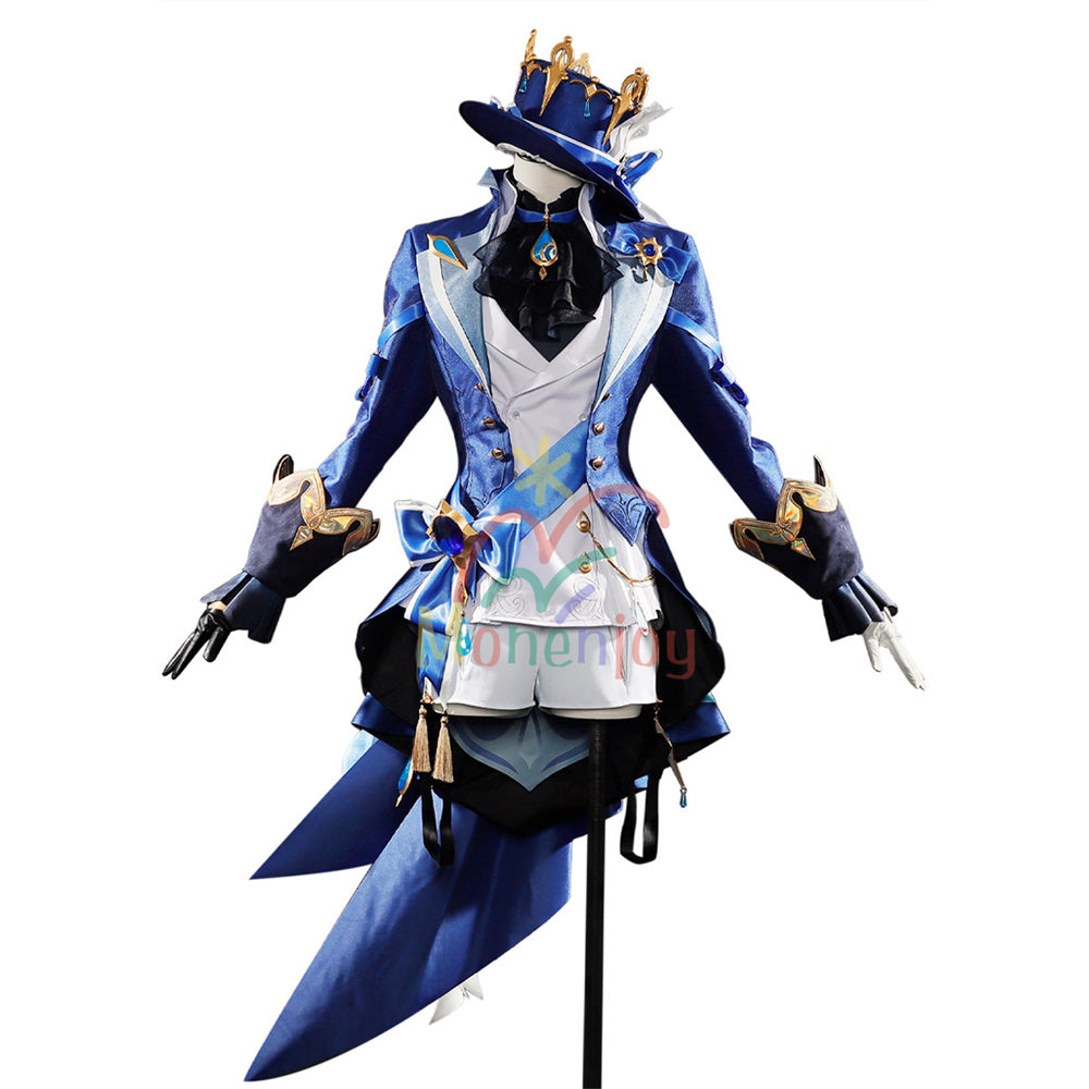 Monenjoy　原神　フリーナ　コスプレ衣装　Furina　初期衣装—伶優の戴冠式　コスチューム　金属製パーツ MONENJOY