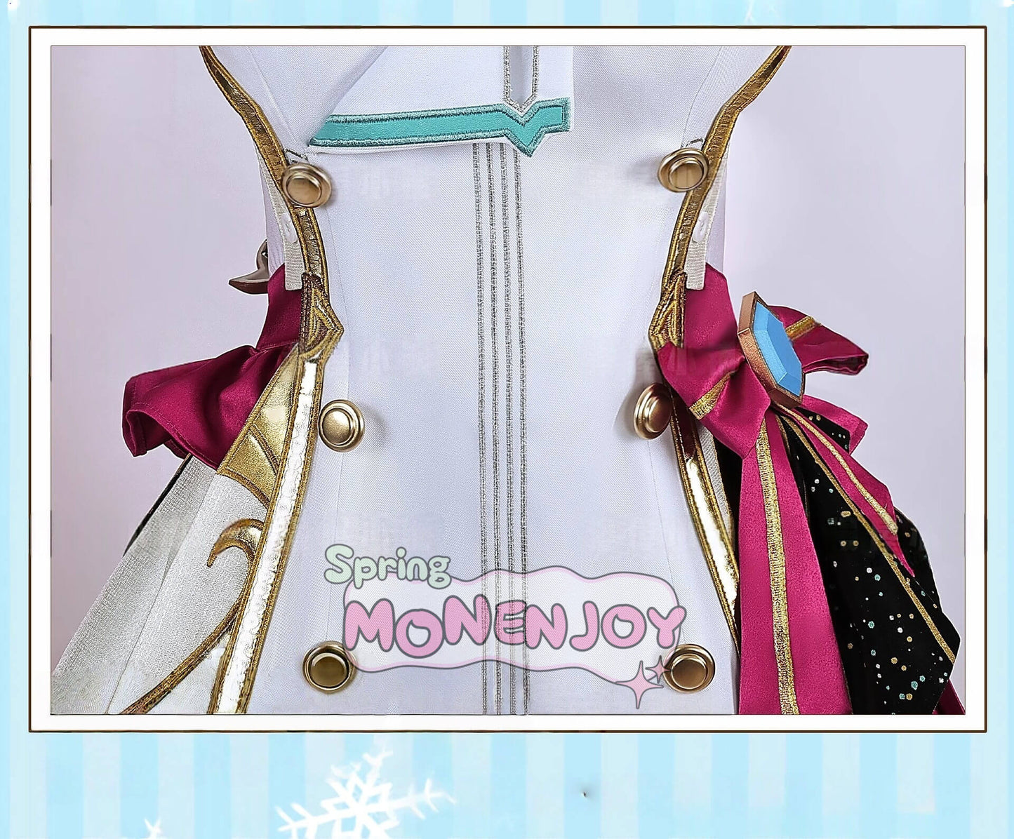 Monenjoy 原神 Escoffier エスコフィエ コスプレ衣装　3d樹脂尻尾付　イベント　絢爛のフレーバー　Genshin Impact　コスチュームGS1426　 - Monenjoy