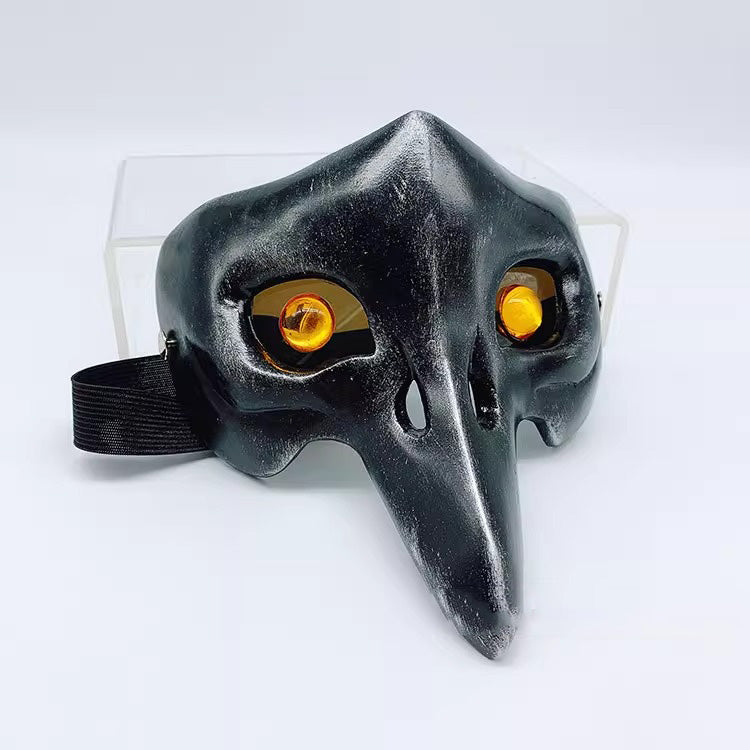 Monenjoy ツイステッドワンダーランド ツイステ コスプレ道具　学園長の仮面 マスク ディア・クロウリー カラス 鴉 PU製　撮影道具　コスチューム　イベント　仮装　ハロウィン　学園祭　周年祭　おもちゃ - Monenjoy
