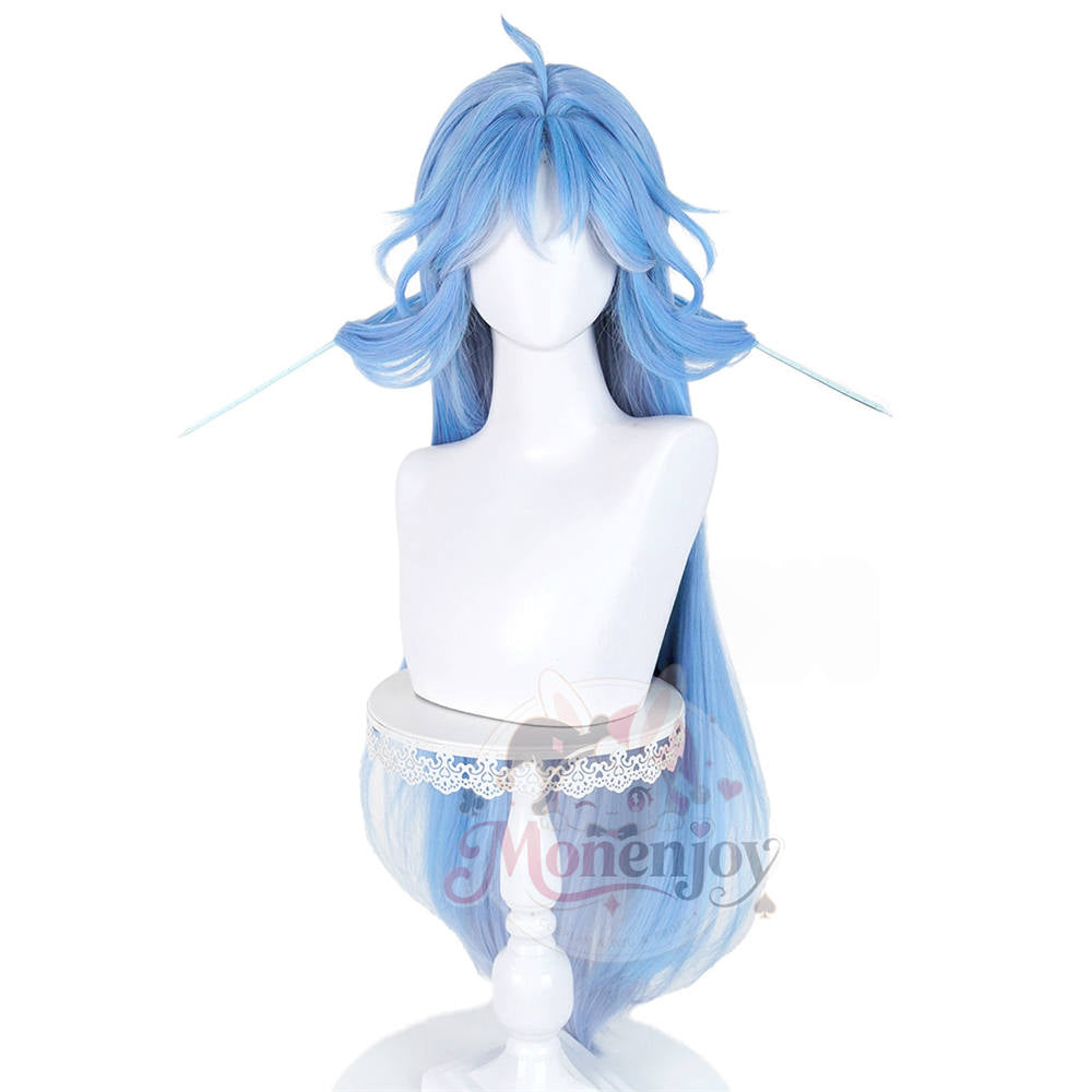 Monenjoy 鳴潮 清宵（セイショウ）ウィッグ 90cm 耐熱ロングカツラ 自然感高品質 コスプレ用鬘 Wuthering Waves Monenjoy
