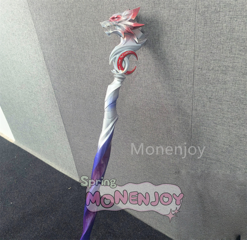 Monenjoy　崩壊スターレイル　不死途 コスプレ道具　PLA材質　110cm　法杖　ステッキ　しなず　二相楽園　武器モデル MONENJOY