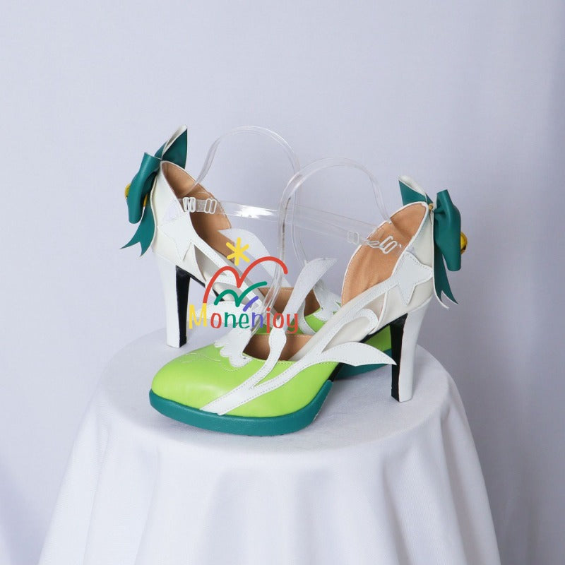 原神　エミリエ　コスプレ衣装　コスチューム　エメラルドフゼア　｜3D樹脂香水瓶・金属製神の眼付属｜MONENJOY - Monenjoy