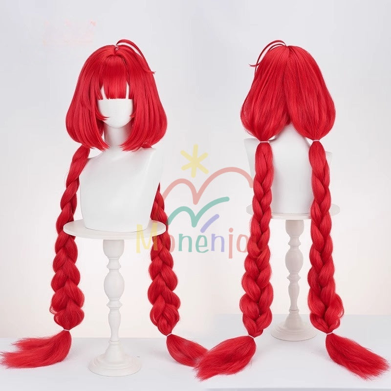 Monenjoy ゼンレスゾーンゼロ 浮波柚葉　コスプレウィッグ　105㎝　かつら　イベント　 怪啖屋　アクセサリー