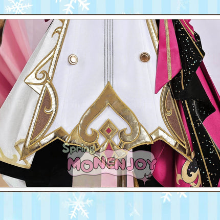 Monenjoy 原神 Escoffier エスコフィエ コスプレ衣装　3d樹脂尻尾付　イベント　絢爛のフレーバー　Genshin Impact　コスチュームGS1426　 - Monenjoy