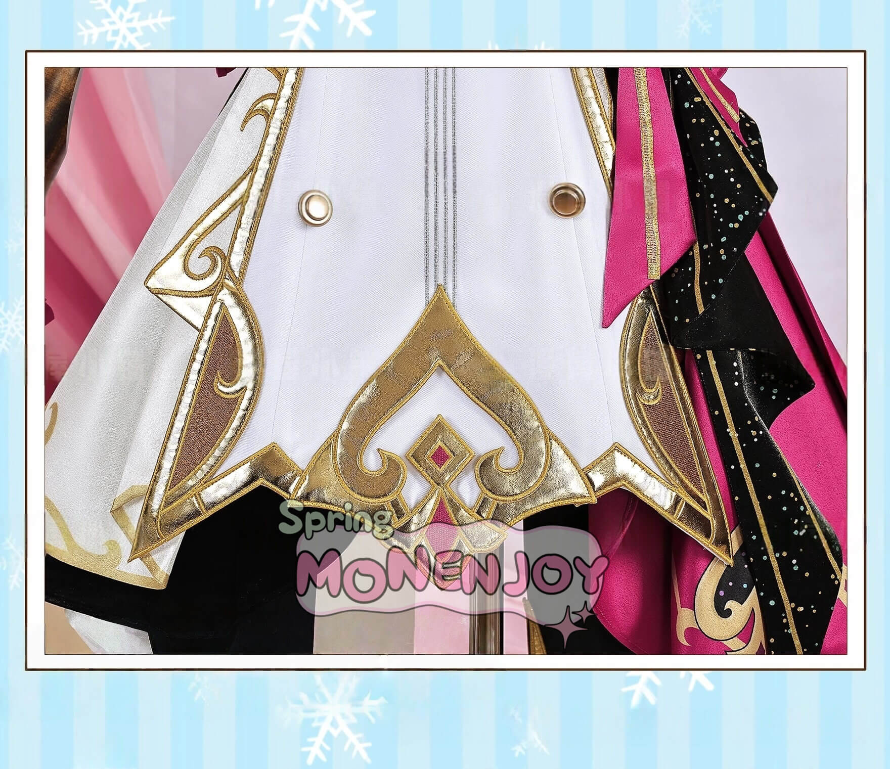 Monenjoy 原神 Escoffier エスコフィエ コスプレ衣装　3d樹脂尻尾付　イベント　絢爛のフレーバー　Genshin Impact　コスチュームGS1426　 - Monenjoy