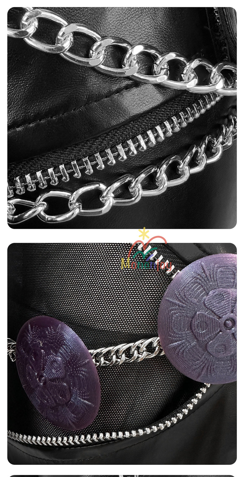 Monenjoy　KPOPガールズ! デーモン・ハンターズ 　ゾーイ　コスプレ衣装　Zoey　コスモスーツ　ルミ 黒色　人工革　戦闘服　 KPop Demon Hunters　 3d樹脂製パーツ　バトルスーツ　GS1962