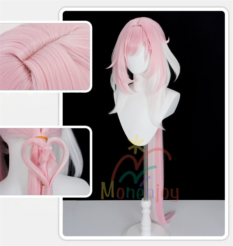 Monenjoy 崩壊3rd ハーイ愛の妖精さん エリシア ウィッグ　120cm S級キャラ コスプレ　カツラ　ピンク色　アクセサリー　鬘　gswig017