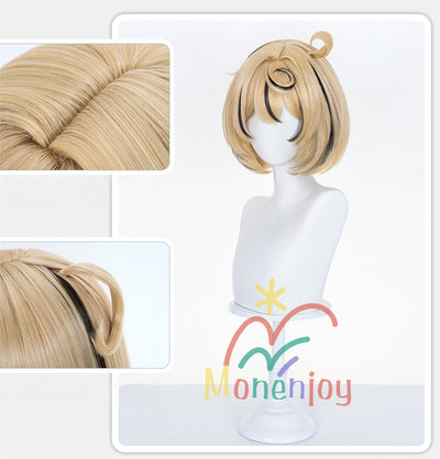 Monenjoy　ゼンレゼンレスゾーンゼロ イドリー ウィッグ　カツラ　34cm　ゼンゼロ／ZZZ　鬘　アクセサリー　コスプレ道具　
