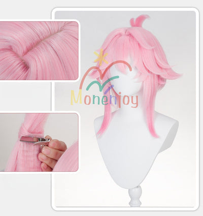 Monenjoy　崩壊スターレイル  緋英 ウィッグ　ピンク色　53cm　二相楽園　新惑星　 八重桜　カツラ　 MONENJOY
