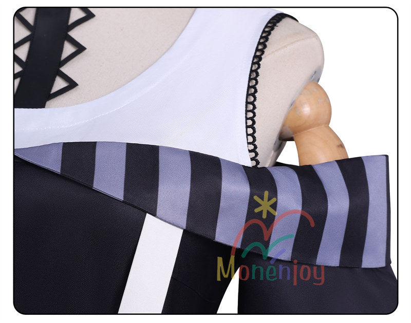 Monenjoy　魔法少女ノ魔女裁判　沢渡ココ　コスプレ衣装　髪飾付　実況者 猫耳のヘッドフォン　孤独な配信者　翼＋ぬいぐるみ付　ワンピース　仮装　イベント　