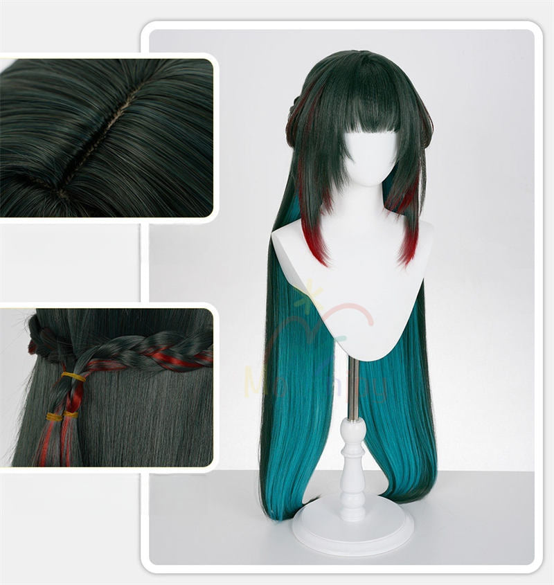 Monenjoy　アークナイツ：エンドフィールド　庄方宜 　100cm ウィッグ　鬘　コスプレ道具　カツラ