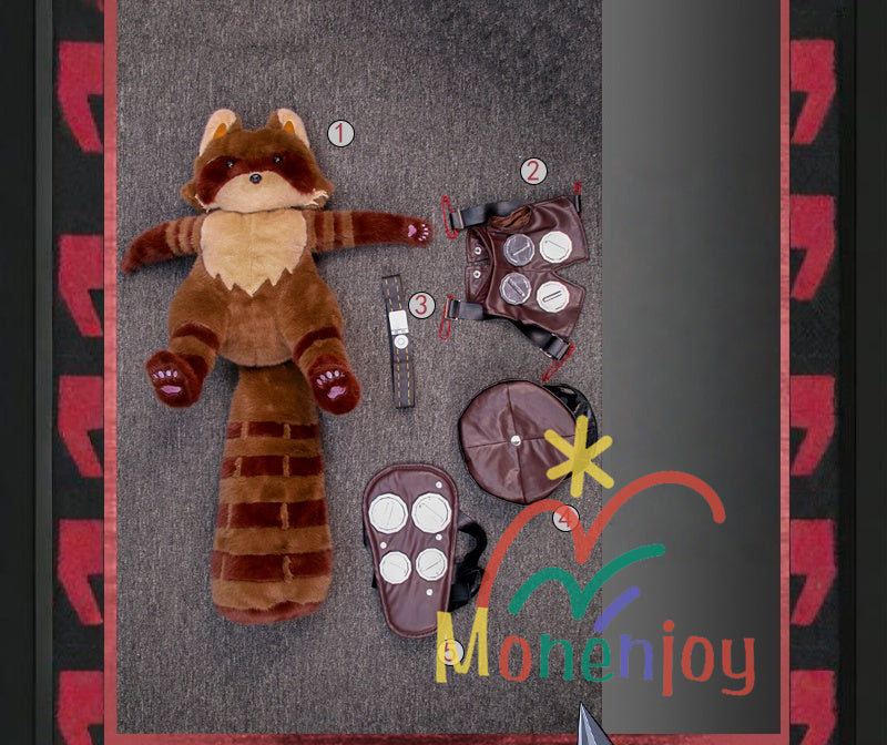 Monenjoy Zenless Zone Zero Ukinami Yuzuha ชุดคอสเพลย์ ชุดกะลาสี Kaidanya พร้อมกระเป๋าและเครื่องประดับผม กระโปรงสั้น หาง Tanuki และชุด Kamachi (อุปกรณ์เสริม) สำหรับกิจกรรมและของเล่น มีตุ๊กตา Tanuki (อุปกรณ์เสริม) จำหน่าย