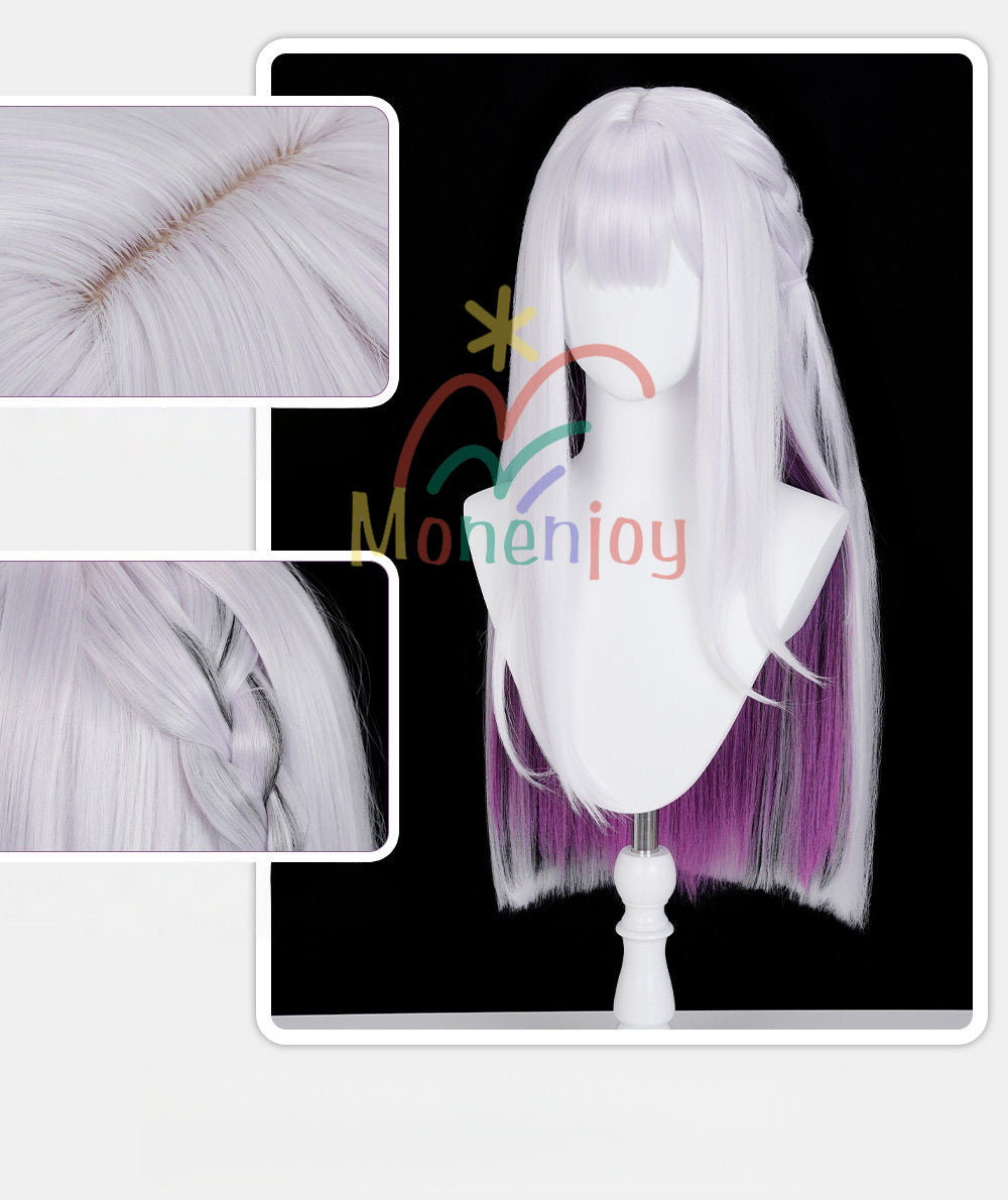 Monenjoy　崩壊スターレイル　 虚照　ウィッグ　70cm　すてら　カツラ　新惑星　自然感　耐熱ウィッグ　二相楽園」仮装 MONENJOY