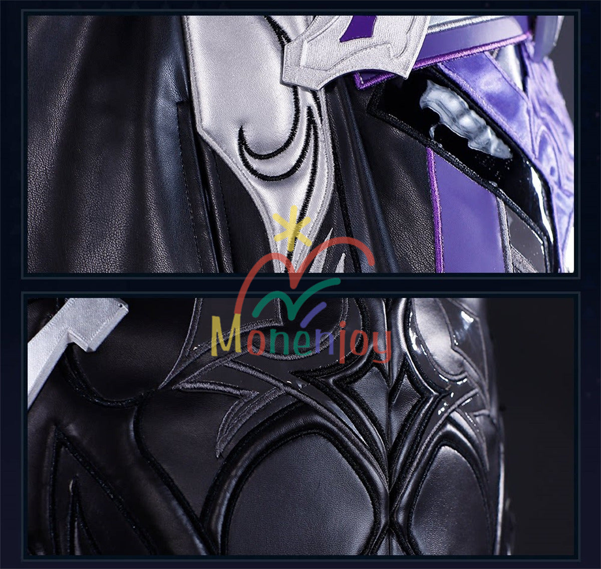 Monenjoy　原神 フリンズ コスプレ　発光神の目　シューズカバー付　ライト付　金属製パーツ　豪華生地＋刺繍柄 Monenjoy