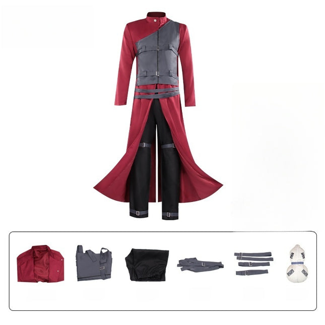 Monenjoy　ナルト　我愛羅（ガアラ） コスプレ衣装　 砂隠れの里　コスチューム　赤色　風の国　イベント　仮装