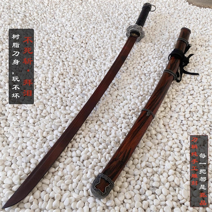 Monenjoy SEKIRO: SHADOWS DIE TWICE Immortal Slash/Baiju Japanese Style Sengoku Period Ashina Isshin Decoration 103cm General Purpose Sword Finished Imitation Sword Replica Japanese Style Cosplay Prop Wood Blade Resin Blade Craft Sword Halloween