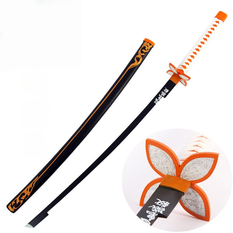 Monenjoy　鬼滅の刃　蟲柱 胡蝶 しのぶ 　104cm　木刃　木鞘　コスプレ道具　日本刀　おもちゃ　イベント　武器モデル