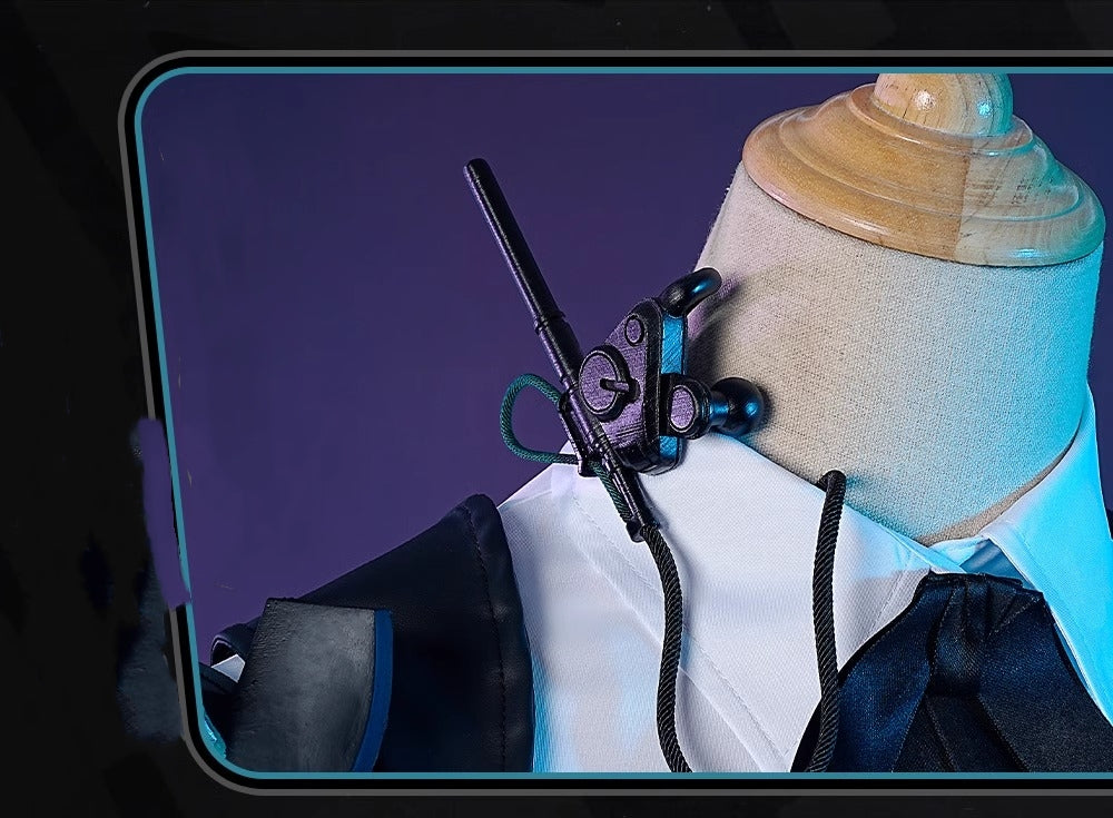 Monenjoy ゼンレスゾーンゼロ 月城柳 ゼンゼロ柳 コスプレ衣装　眼鏡＋イヤリング＋肩甲付　胸飾り送り　対ホロウ第六課　イベント　仮装　　 - Monenjoy