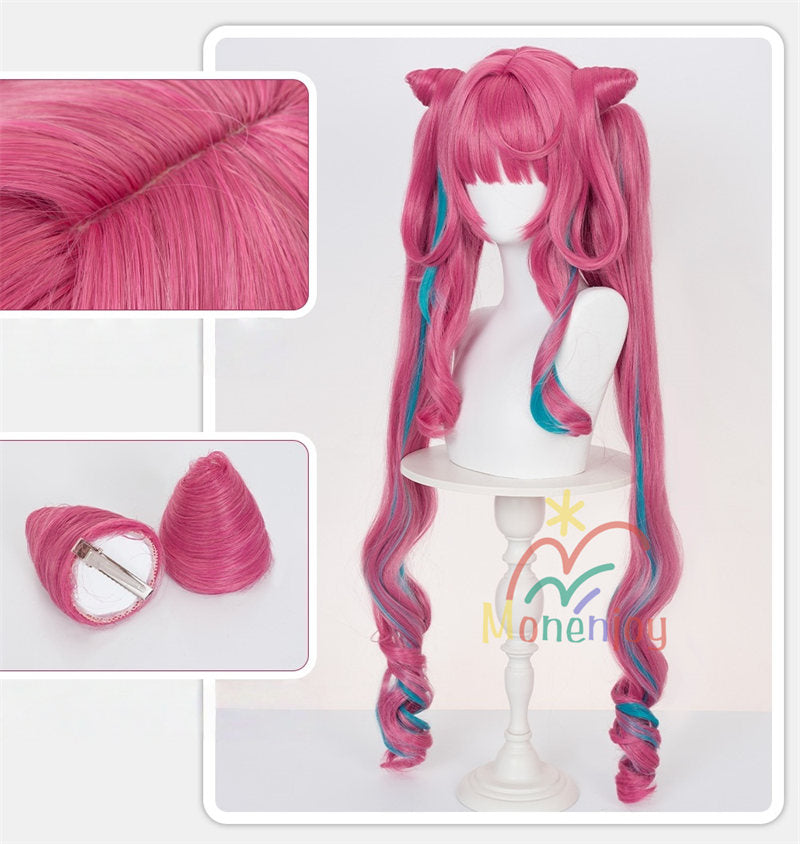 Monenjoy　アークナイツ：エンドフィールド　イヴォンヌ　ウィッグ　85cm　かつら　コスプレ道具　