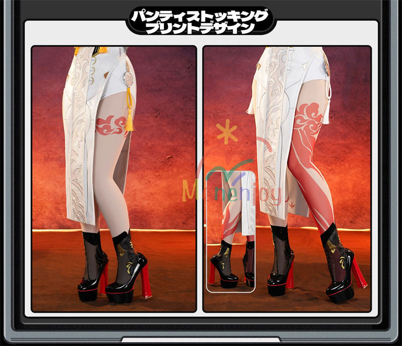 Monenjoy　ゼンゼロ 葉瞬光 　コスプレ　刺繍柄　 Ye Shunguang　2種類の形態選択 イェー・シュンガン　合金製パーツ　耳飾＋尻尾追加　コスプレ　　