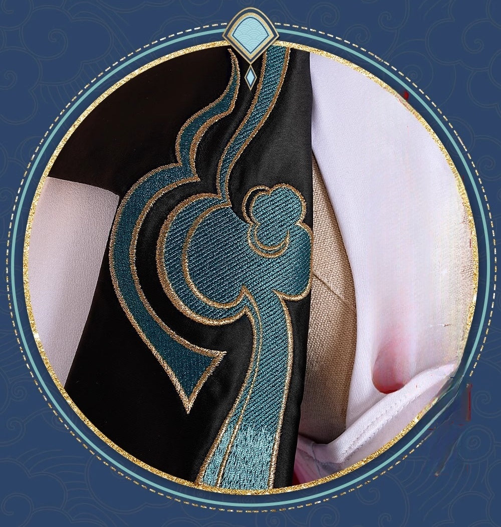 Monenjoy 崩壊スターレイル KFCコラボ 椒丘 飛霄 コスプレ衣装　耳飾り+イヤリング＋キャッツアイのブレスレット付　仙舟「曜青」の天撃将軍 　コスプレ　衣装　イベント　金属製パーツ　イベント　仮装　ハロウィン - Monenjoy