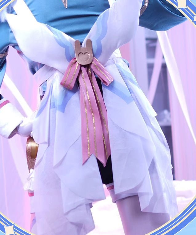 Monenjoy　原神　龍の愛娘　フォンテーヌ　シグウィン　ふわふわ尻尾付＋髪飾り＋金属パーツ　神の目 ネレイス座　コスチューム　 メロピデ要塞　衣装　ハロウィン　クリスマス　衣装　イベント　変装　cosplay　男女兼用 - Monenjoy