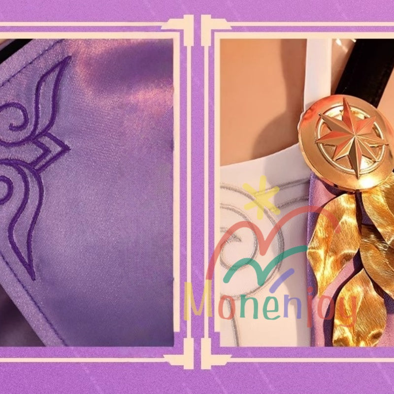 Monenjoy Collapsible Star Rail Cyrene Costume with Luxury Metal Decoration Cyrene Star Rail Cosplay Costume GS1449