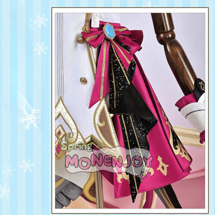 Monenjoy 原神 Escoffier エスコフィエ コスプレ衣装　3d樹脂尻尾付　イベント　絢爛のフレーバー　Genshin Impact　コスチュームGS1426　 - Monenjoy
